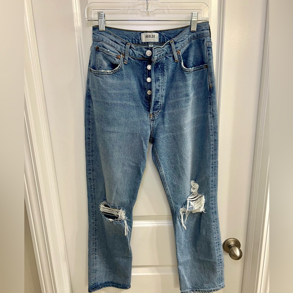 Like new size 28 Agolde Riley Crop jeans